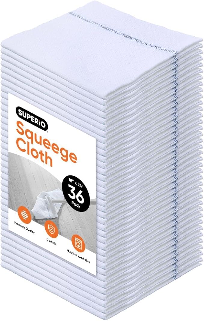 Superio Squeegee Mopping Towel Floor Cloth White Cloth by Superio