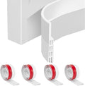 4Pcs Door Draft Stopper, Under Door Sweep Adjustable Weather Stripping Door Seal by Tecbeauty
