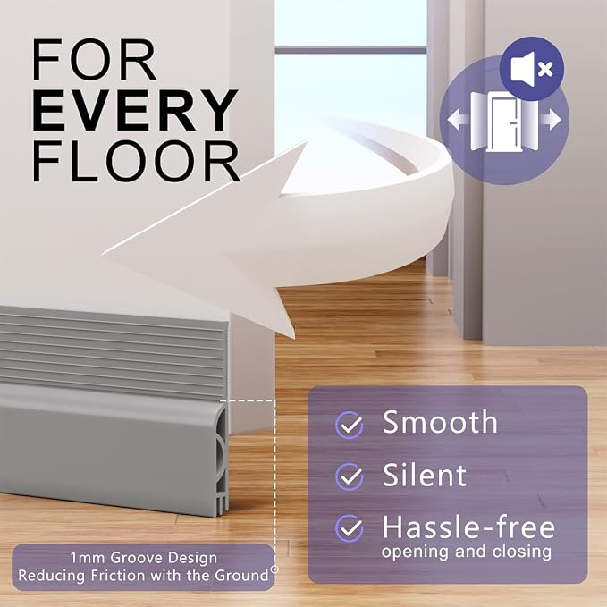 Door Draft Stopper, Adjustable Door Sweep - Image 3
