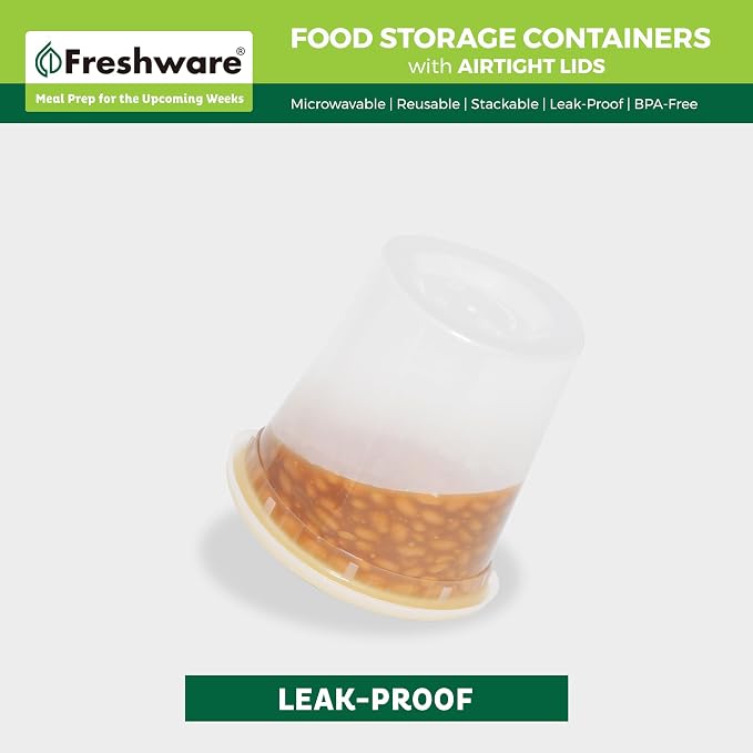 Freshware Food Storage Containers 24 oz Plastic Deli Containers - Image 4