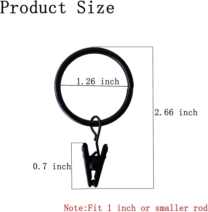 16 Pack Openable Curtain Rings - Image 2
