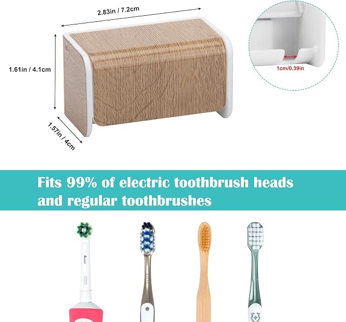 2 PCS Toothbrush Holders Wall Mounted - Image 5