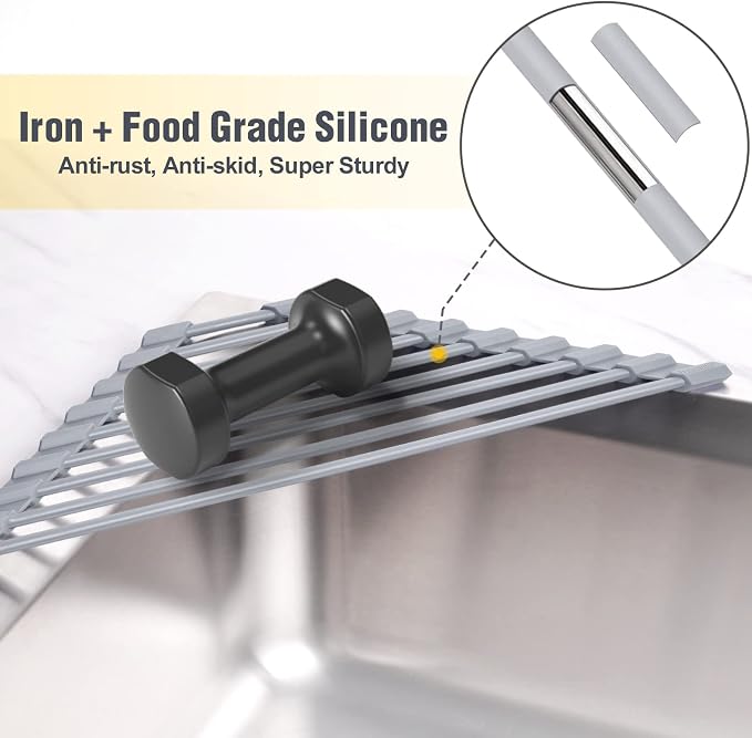 Tomorotec Triangle Roll Up Dish Drying Rack - Image 3