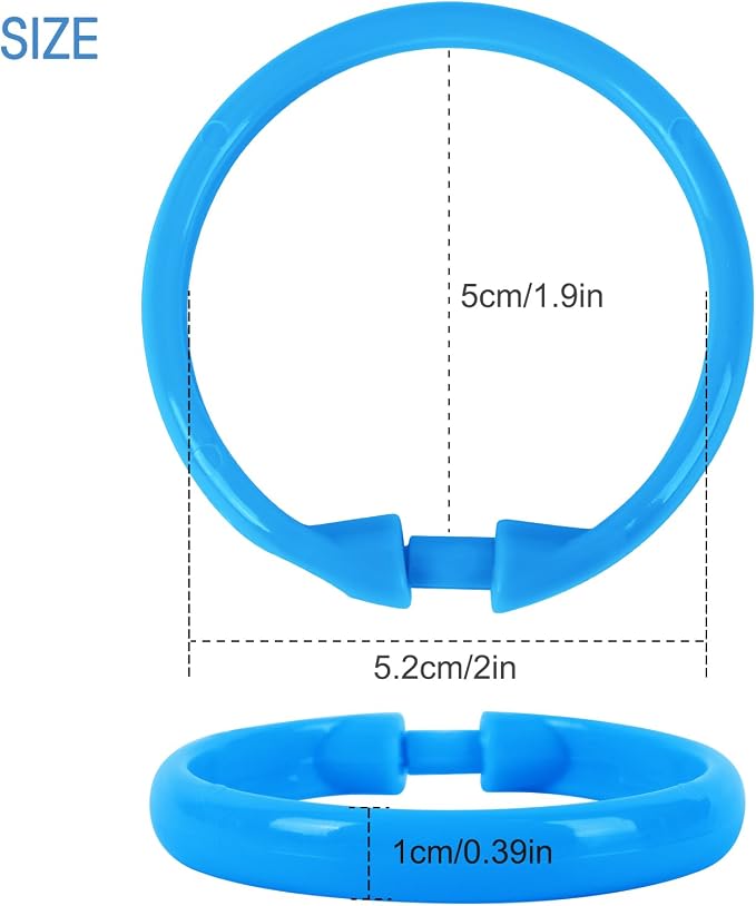 Blue Shower Curtain Hooks - Image 4