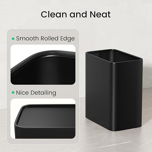 Cesun Small Bathroom Trash Can, 2.1 Gallons, Under Sink Wastebasket, Stainless - Image 5