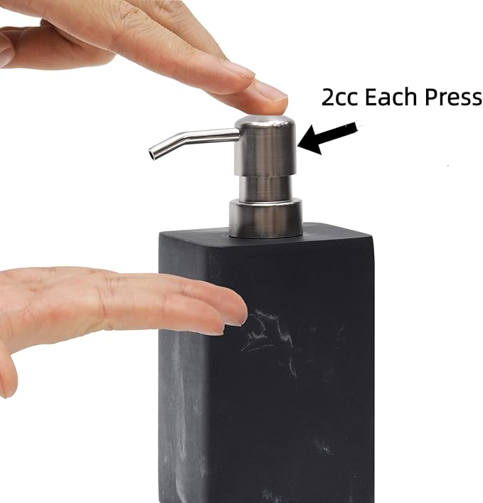 15 Oz Marble Style Resin Soap Dispenser - Image 7