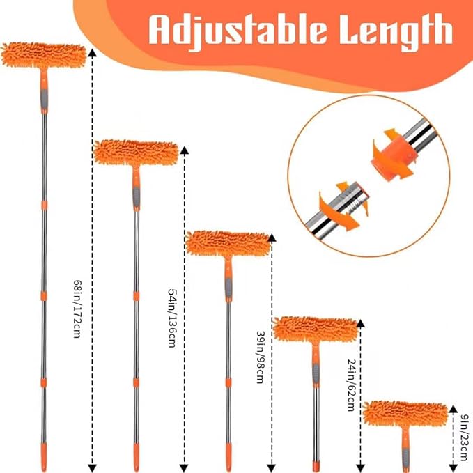 2-in-1 Window Cleaner Tool, Scrubber - Image 2
