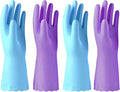 Alimat PluS Kitchen Gloves Latex Free, Cotton Flock Liner, 4 Pairs | Reusable by AlimatPlus