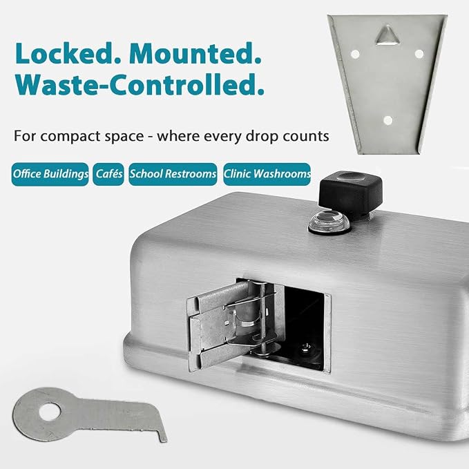 Commercial Soap Dispenser Wall Mount – Antirust Stainless Steel Liquid | 38.8oz - Image 4