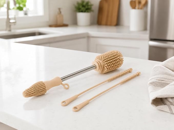 Haakaa Food-Grade Silicone Cleaning Brush Kit 3-Piece | Household Cleaning - Image 2