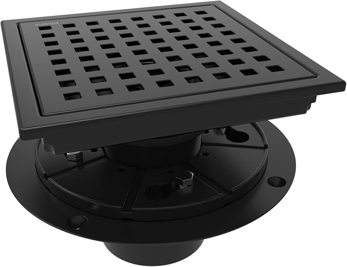 6 Inch Square Shower Floor Drain by WEBANG