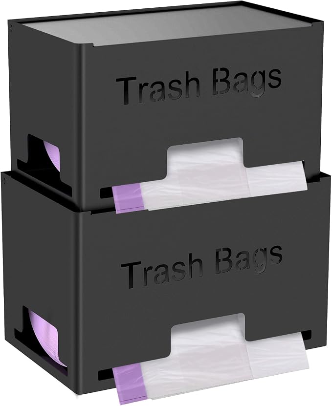 STWWO 2-Pack Trash Bag Holder Dispenser, Stackable Garbage Bag Dispenser | by STWWO