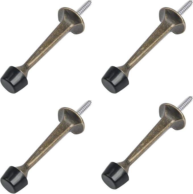 HOMOTEK 4 Pack Heavy Duty Solid Rigid Door Stop by HOMOTEK
