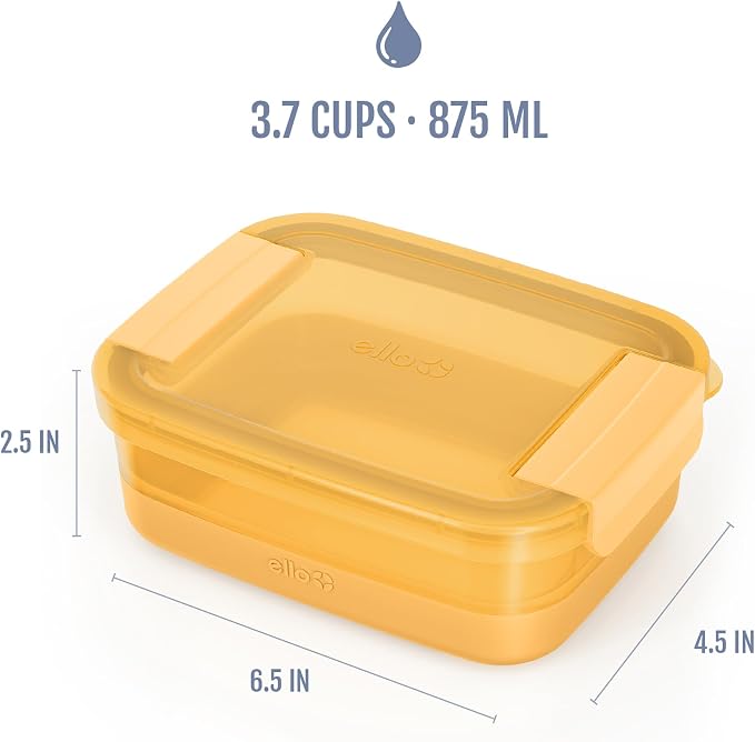 Ello 3.7 Cup Plastic Meal Prep Containers, 5 Pack, Meadow | Set of 5 leakproof - Image 3