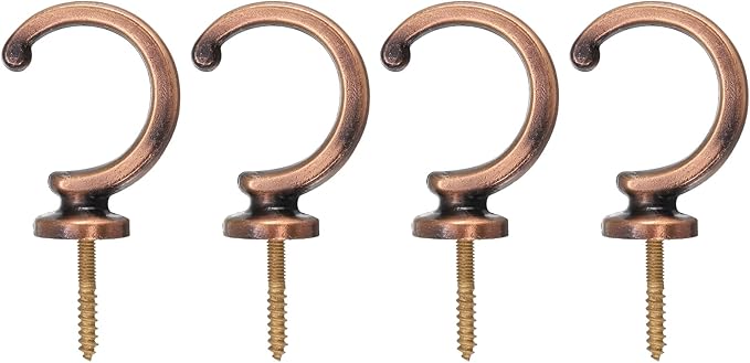 uxcell 4Pcs Curtain Holdback, Aluminum Alloy Wall Mounted Curtain Holders by uxcell
