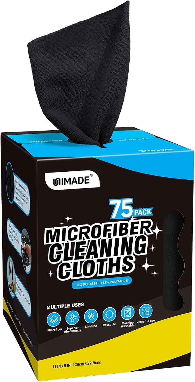 UNIMADE Microfiber Cleaning Cloth, 75 Sheets Microfiber Towels by Unimade