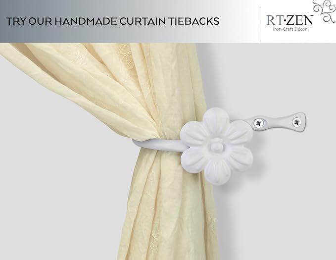 RTZEN Metal Curtain Tiebacks, Drapery Holders - Image 6