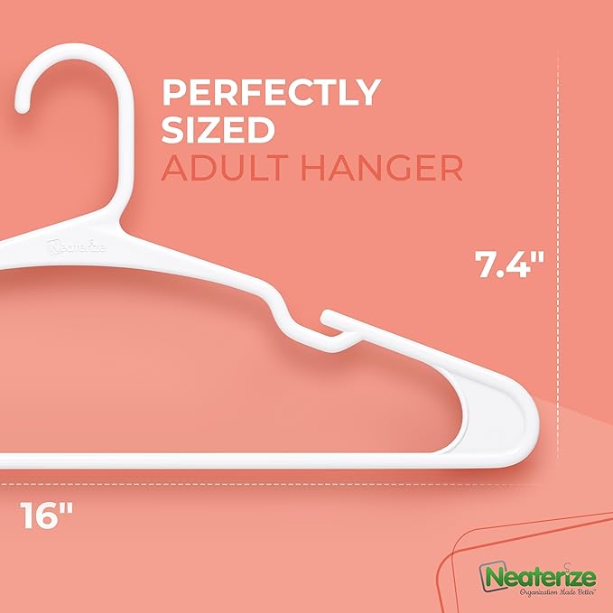NEATERIZE Clothes Hangers Plastic 50 Pack - Image 2