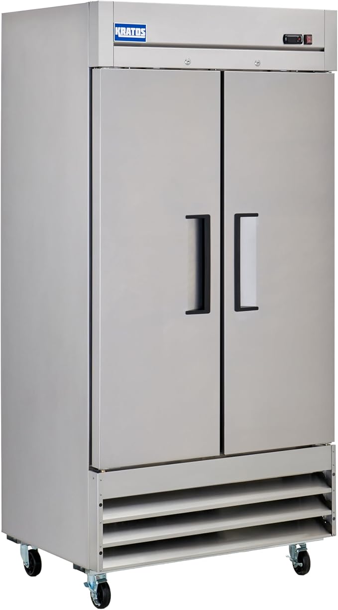 Kratos Commercial Freezer 2 Door Reach In, Narrow Depth, Stainless Steel 39.5"W (67K-013)