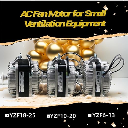 Condenser Fan AC Motor YZF10-20,Input Power 55W Output Power 10W Shaded Pole Motor for Refrigerator,Freezer,Small Ventilation Rquipment,UL Approved (120V 60Hz YZF10-20)