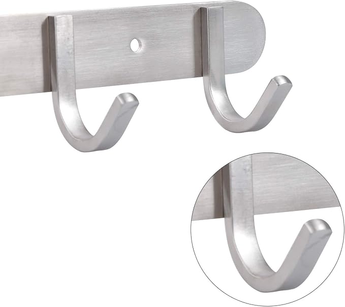 Coat Hook Rack Brushed Nickel - Image 8