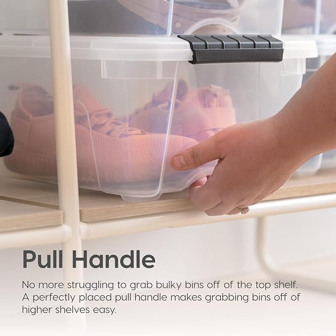IRIS USA 4-Pack 32 Quart Storage Bins - Image 4