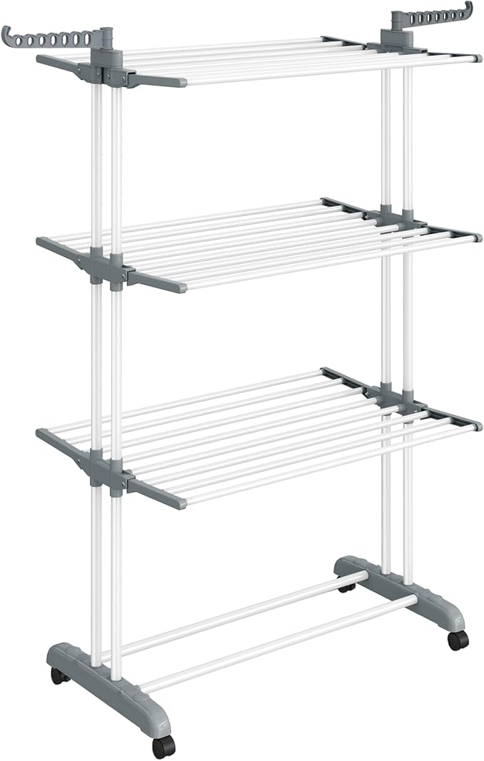 SONGMICS Clothes Drying Rack 4-Tier, Foldable Laundry Rack, Steel | Indoor - Image 9
