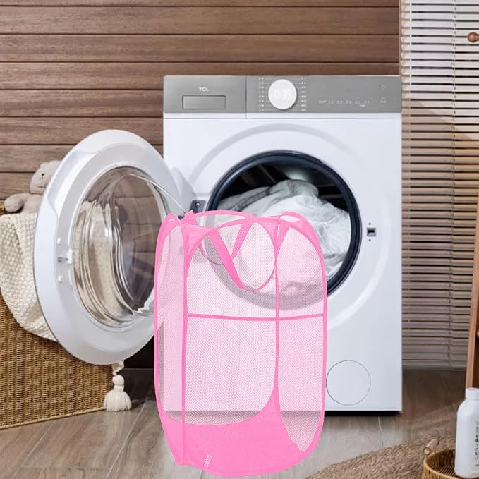 Pop Up Laundry Hamper Reinforced Collapsible Laundry Basket Foldable Clothes - Image 7