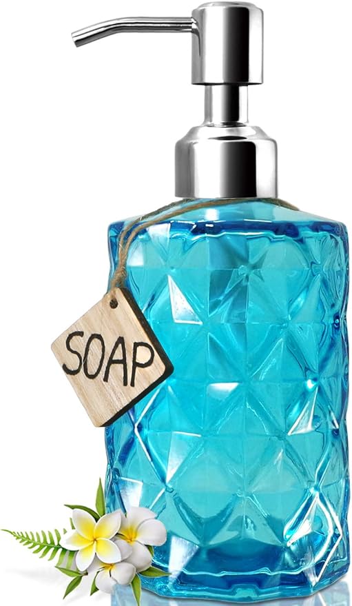 JASAI 12 Oz Diamond Design Soap Dispenser by JASAIHOME