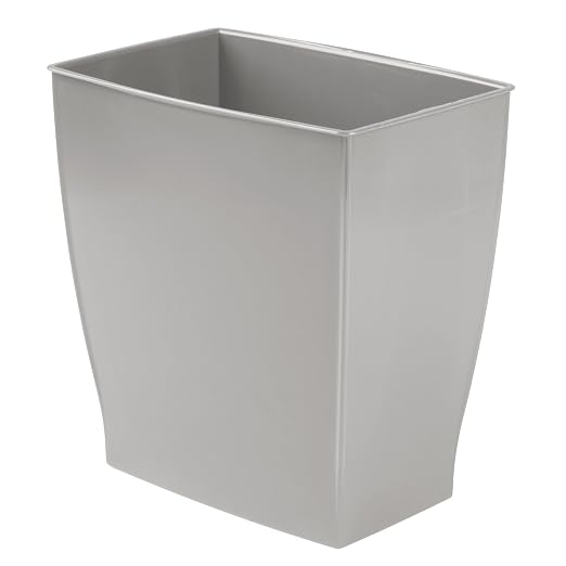 iDesign Small Plastic Bathroom Trash Can, by iDesign
