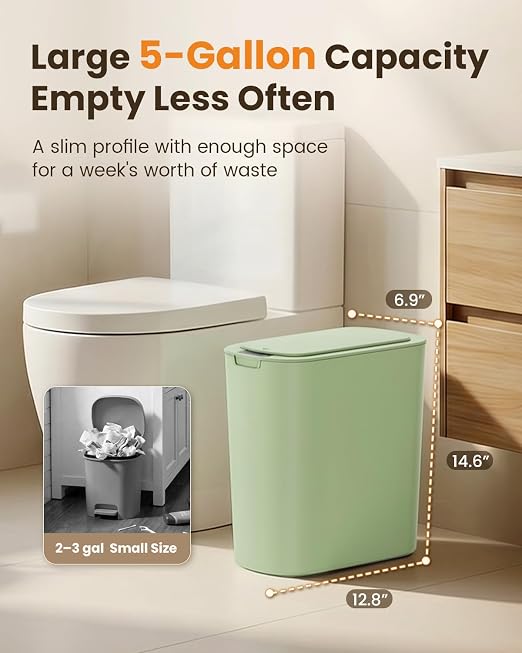 Cesun 5 Gallon Automatic Bathroom Trash Can - Image 4
