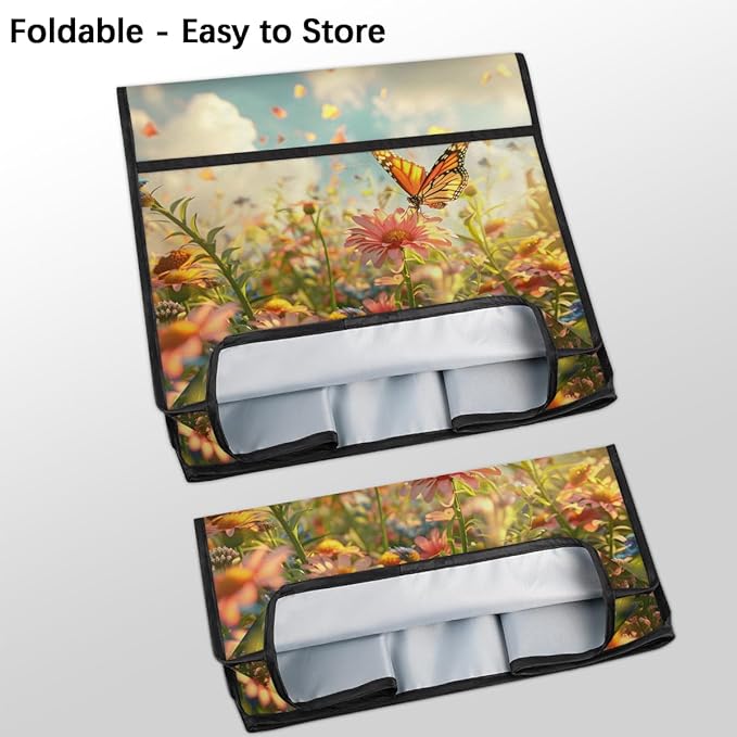 Kitchen Aid Mixer Cover Lovely Butterfly Flower Stand Mixer Cover Compatible with 6-8 Quarts Stand Mixers, Dust Covers with Zipper Pocket Foldable Washable Kitchen Aid Organizer Bag