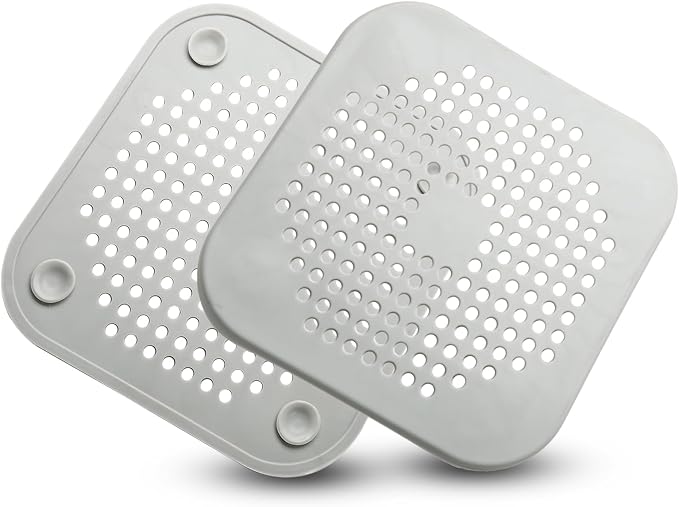 Waziaqoc 2 Pack Drain Hair Catcher, Square Silicone, by Unknown
