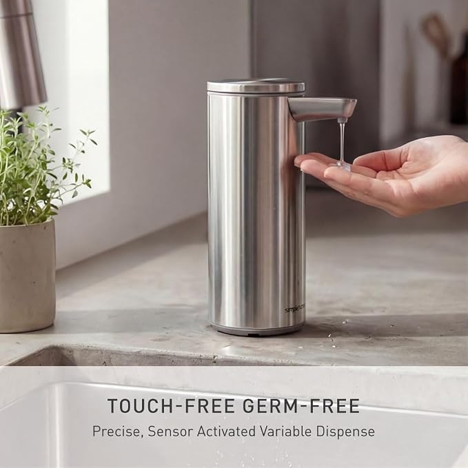 simplehuman Liquid Sensor Pump, 9 oz Automatic Soap Dispenser - Image 3