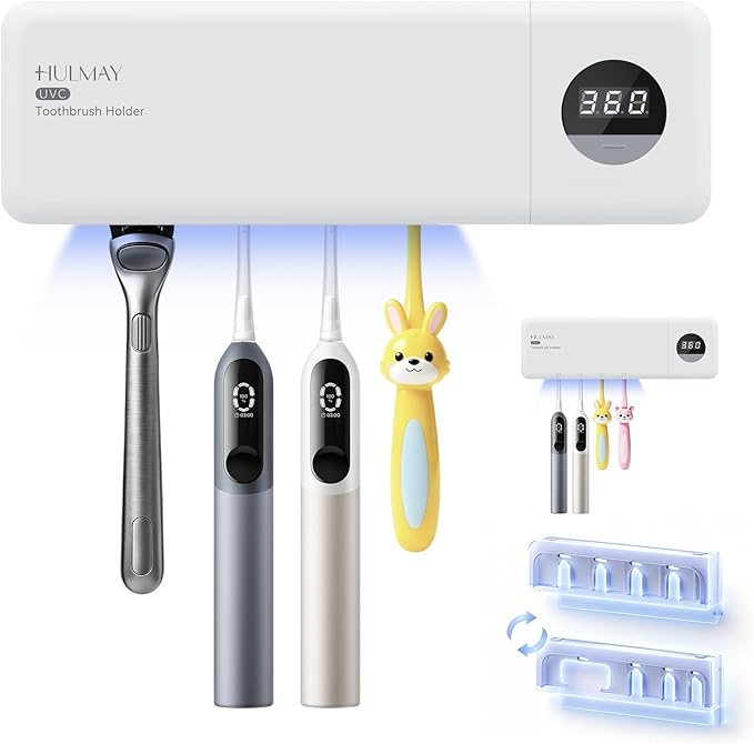 UV Toothbrush Holder, Electric Toothbrush Holder Wall Mounted by YourPersonalHomeBeautyBrand