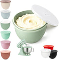 Omoiyari Premium MUTED SAGE Silicone Bowl Liner with Lid for KitchenAid 5-Qt Tilt-Head (Only),2mm Extra-Thick Silicone,Odour-Free&Heat-Resistant, Air Valve for Dough Proofing, Dishwasher Safe,BPA Free