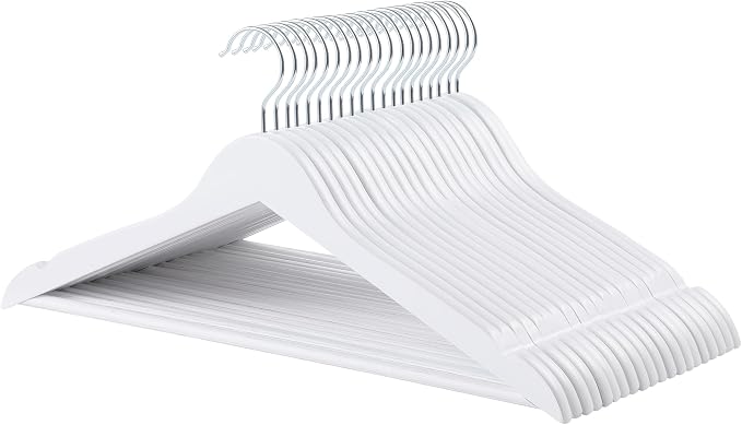 Amazon Basics Durable Wooden Suit Clothes Hangers by AmazonBasics