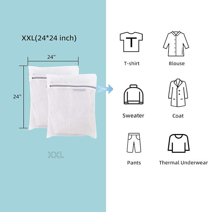 GOGOODA Mesh Laundry Bags for Delicates Durable Protective Wash Bags - Image 3