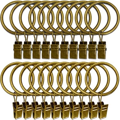 LLPJS 20 Pack Metal Curtain Rings by LLPJSCurtainRingsClipHooks