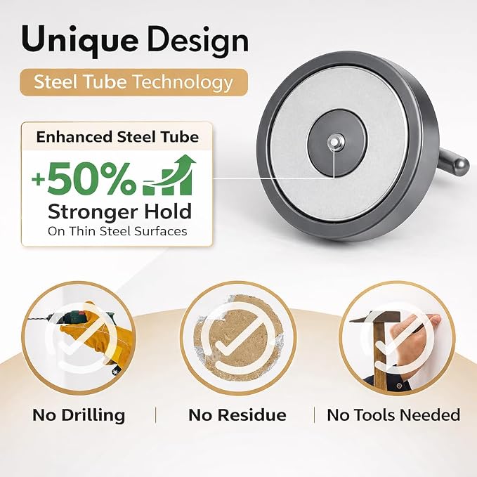 Neosmuk Magnetic Hooks, 130lb Heavy Duty, 10 Pack - Image 3