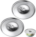 Stainless Steel Cover Bowl 7.1in Universal Lid for Pots Pans and Skillet, Small Frying Pan Lid with Handle for Pot Lid, 18cm