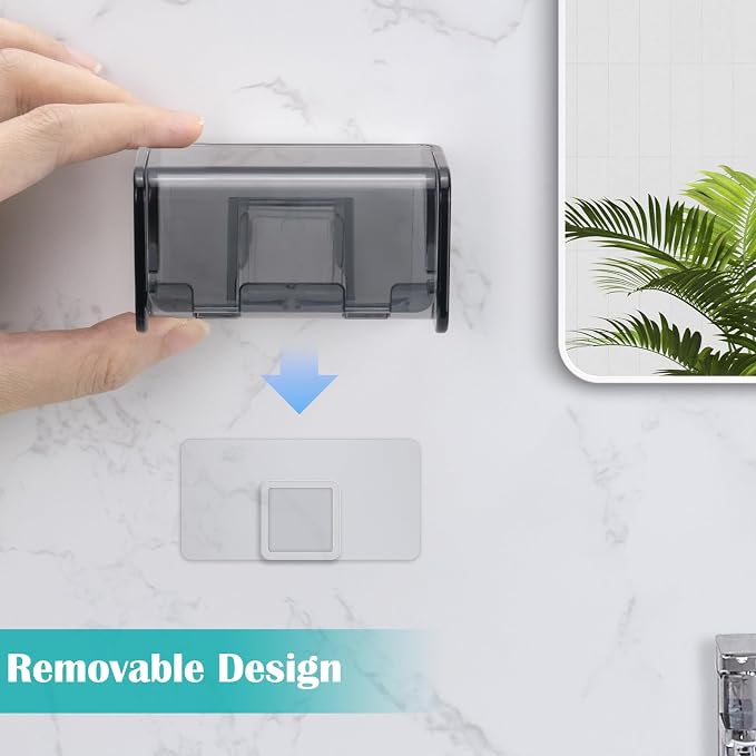 2 PCS Toothbrush Holders Wall Mounted - Image 4