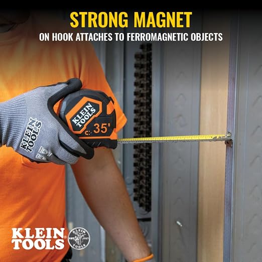 Klein Tools 9235 Tape Measure, Heavy-Duty Magnetic Measuring Tape - Image 3