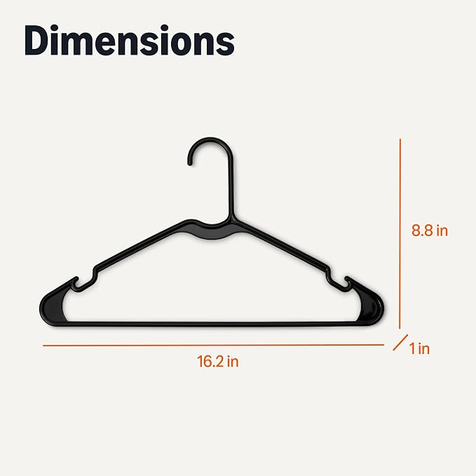 Amazon Basics Space Saving Plastic Clothes Hangers, Sturdy Closet Organizer - Image 5