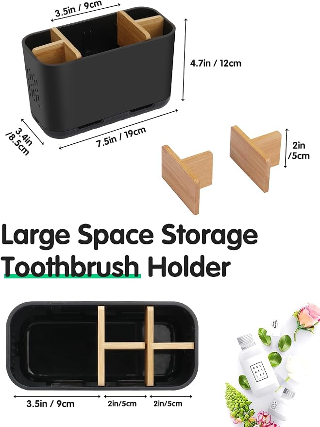 GFWARE Black Toothbrush Holder - Image 6