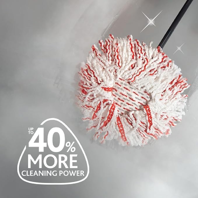 O-Cedar EasyWring Deep Clean Refill | 40% More Cleaning Power | Microfiber Mop - Image 3