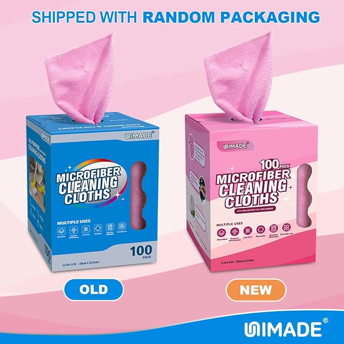UNIMADE Microfiber Cleaning Cloth, 100 Sheets Microfiber Towels - Image 2