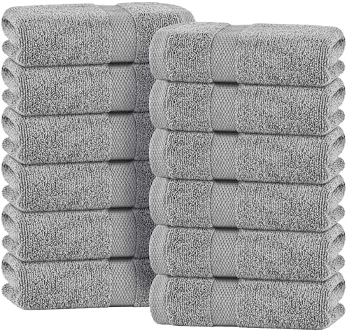 White Classic Light Gray Hand Towels by WhiteClassic