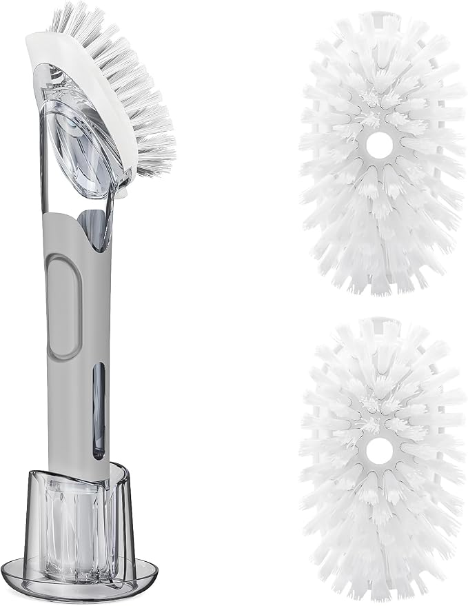 RIMAY Soap Dispensing Dish Brush Set by RIMAY
