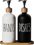 Dish Soap Dispenser for Kitchen, Glass Hand Soap Dispenser, Modern Farmhouse by Aeakey